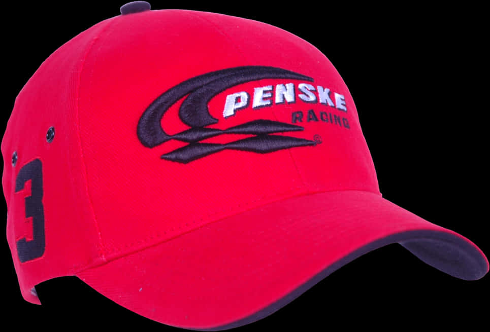 Red Penske Racing Cap PNG