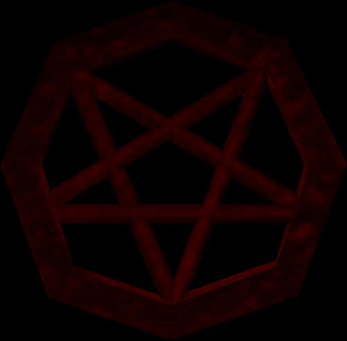 Red Pentagram Dark Background PNG