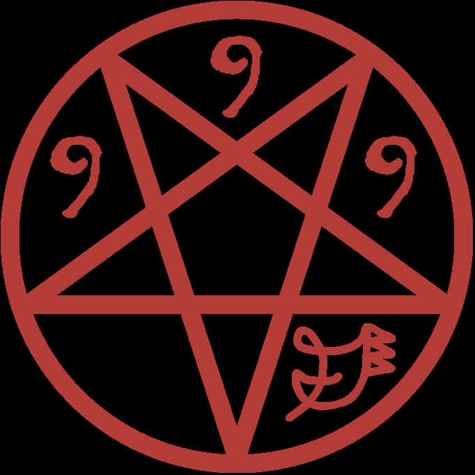 Red Pentagram Symbol PNG