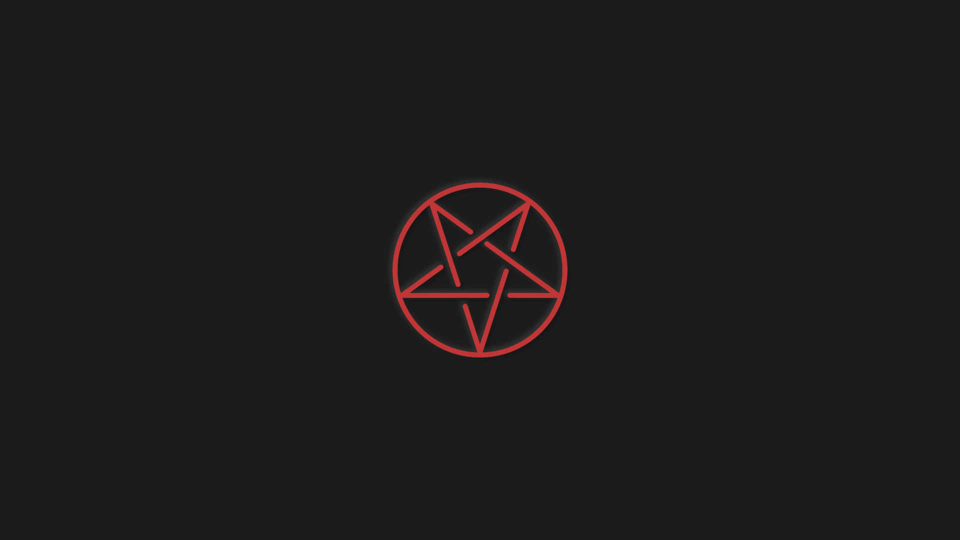 Red Pentagramon Black Background Wallpaper