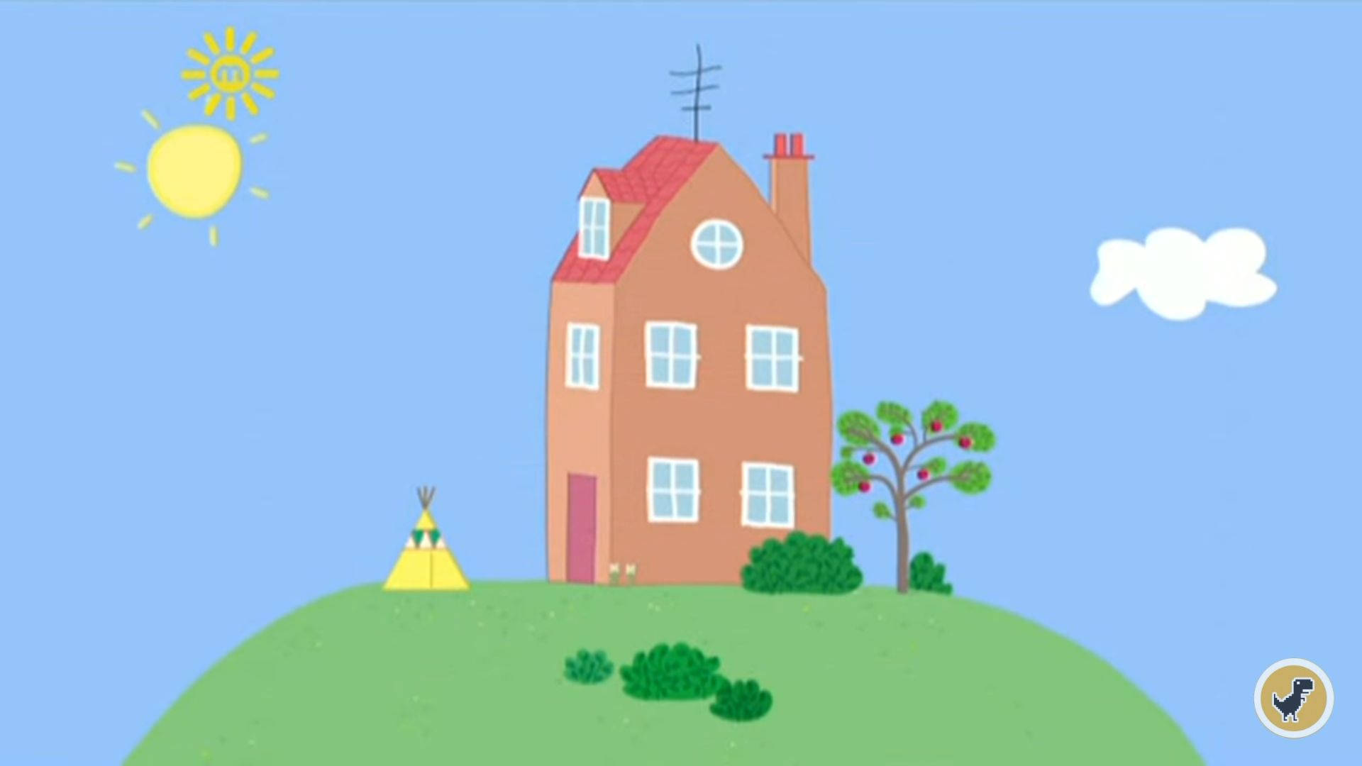 Red Peppa Pig House Wallpaper