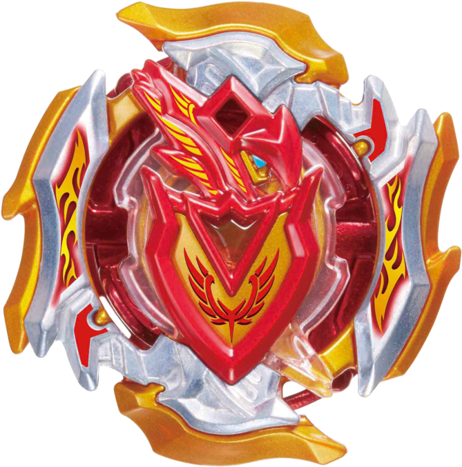 Red Phoenix Beyblade Top PNG