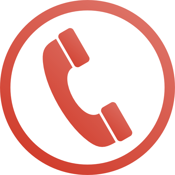 Red Phone Icon Circle Background PNG