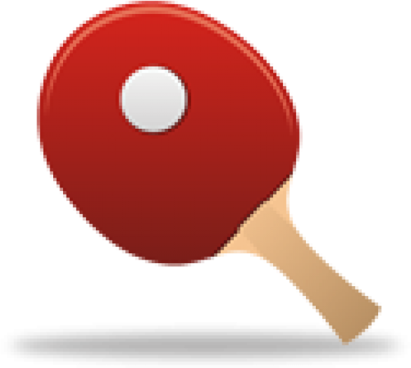 Red Ping Pong Paddle PNG