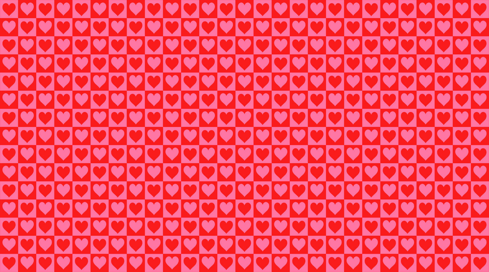 Fondode Pantalla De Corazones Rojos Y Rosados Sin Costuras Para El Día De San Valentín En El Escritorio. Fondo de pantalla