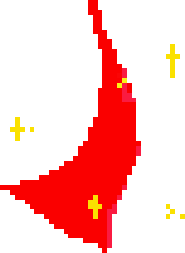 Red Pixel Unicorn PNG