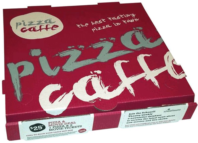 Red Pizza Caffe Box PNG