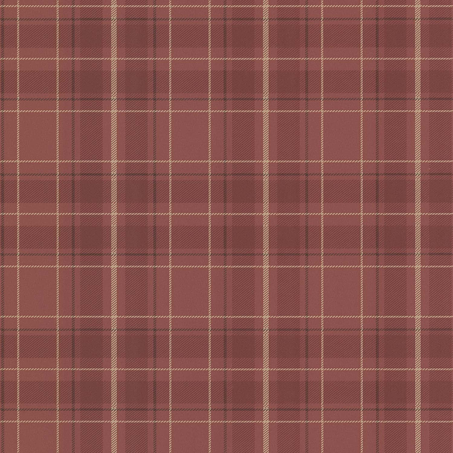 A Red Colored Plaid Patterned Wallpaper