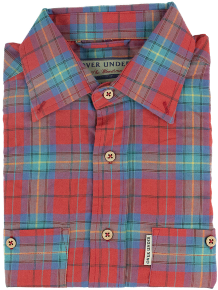 Red Plaid Casual Mens Shirt PNG