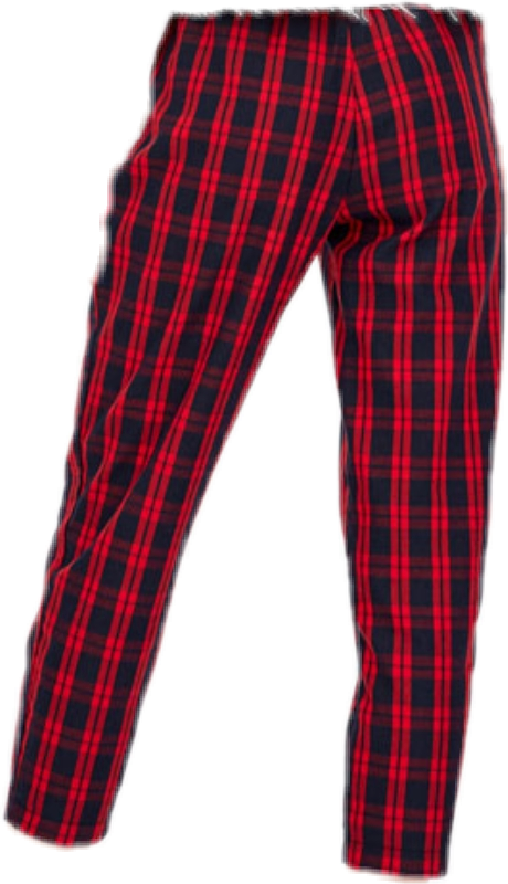 Red Plaid Pants Isolated PNG