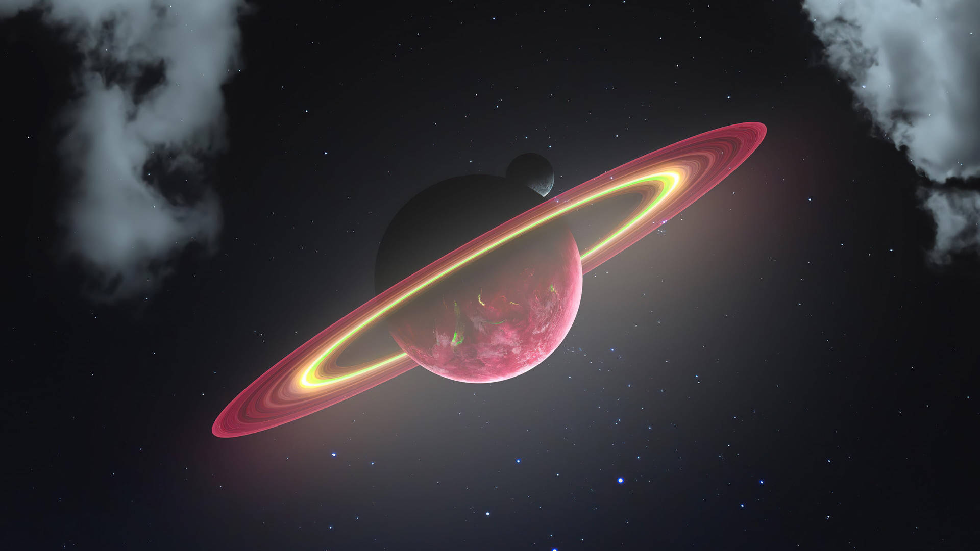 Hintergrundbildmit Rotem Planeten Im Weltraum Wallpaper