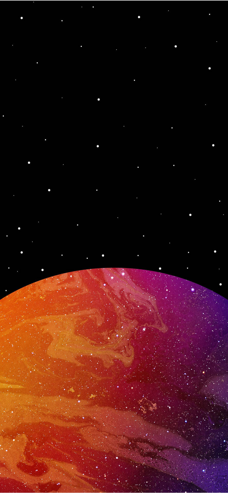 Roter Planet Im Weltraum Für Das Iphone Wallpaper