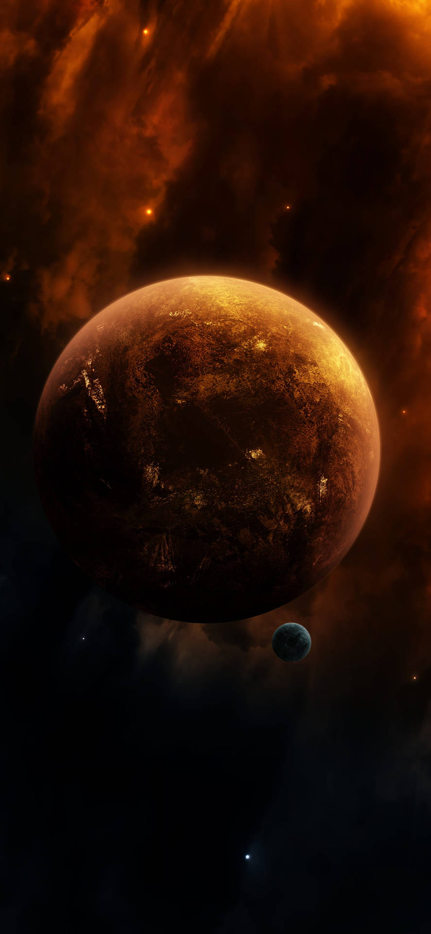 Red Planet In The Cosmos Wallpaper
