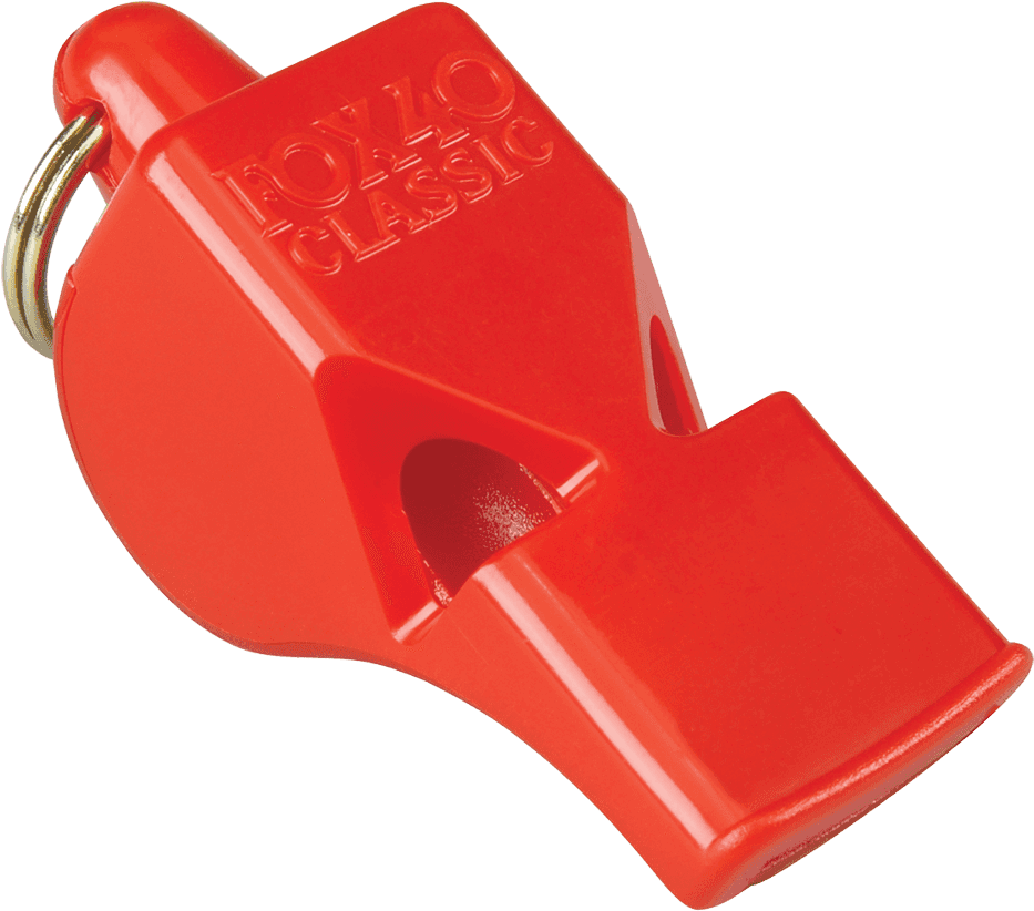 Red Plastic Whistle Classic Design PNG