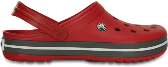 Red Platform Crocs Shoe PNG