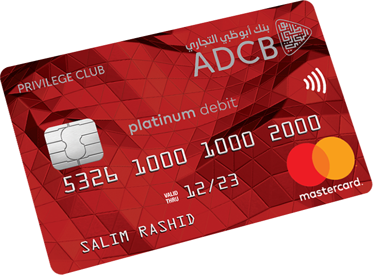 Red Platinum Debit Card A D C B PNG