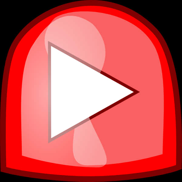 Red Play Button Graphic PNG