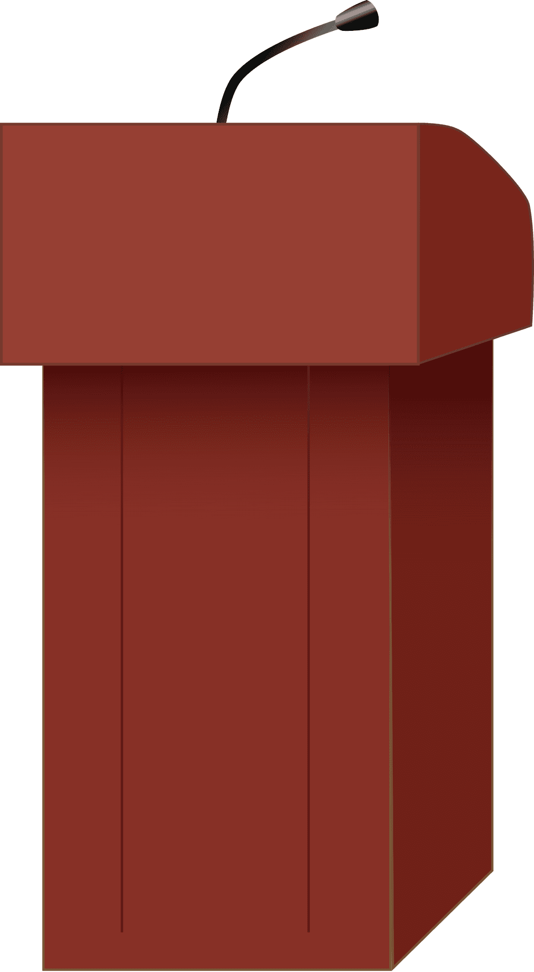 Red Podiumwith Microphone PNG