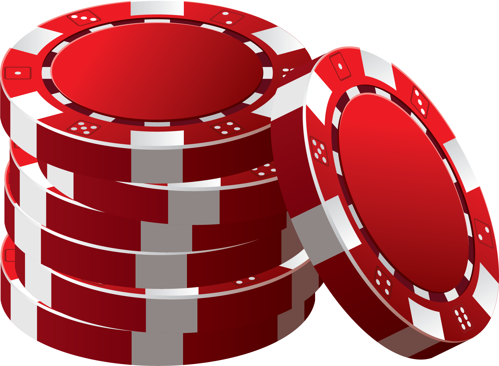 Red Poker Chips Stacked PNG