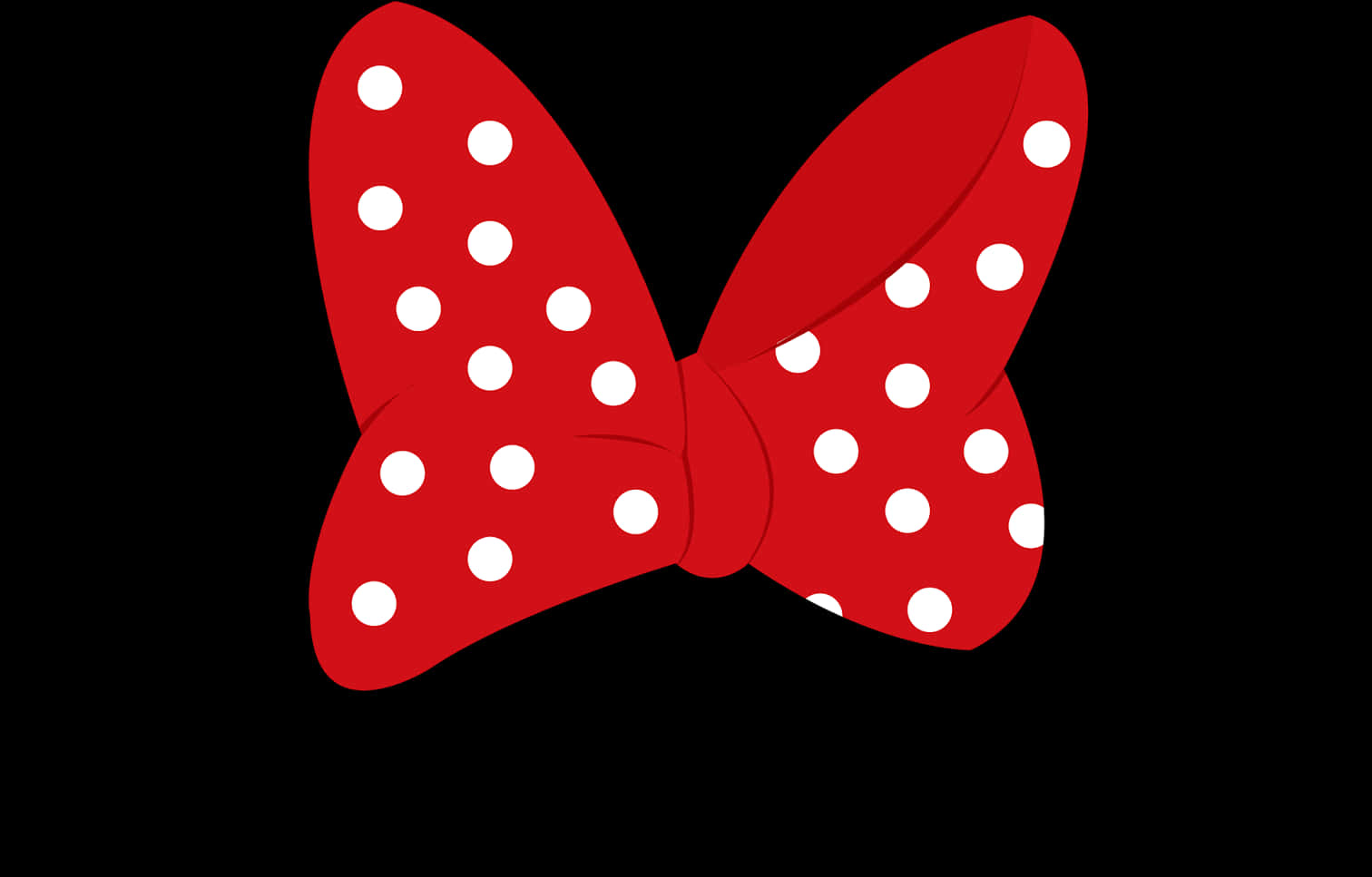 Red Polka Dot Bow Illustration PNG