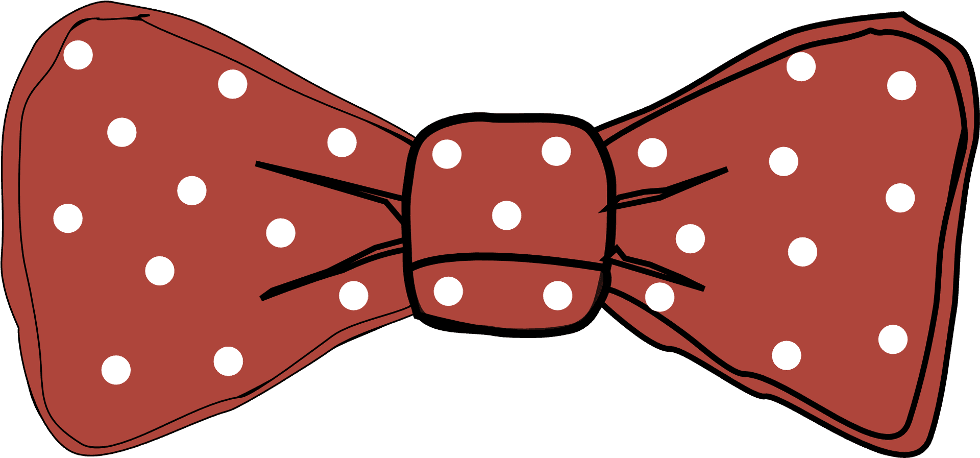 Red Polka Dot Bow Tie Illustration.png PNG