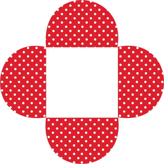 Red Polka Dot Cross Pattern PNG