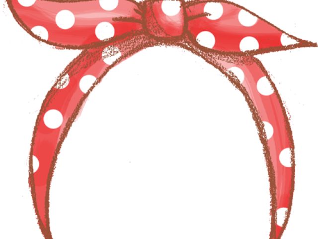 Red Polka Dot Headband Illustration PNG