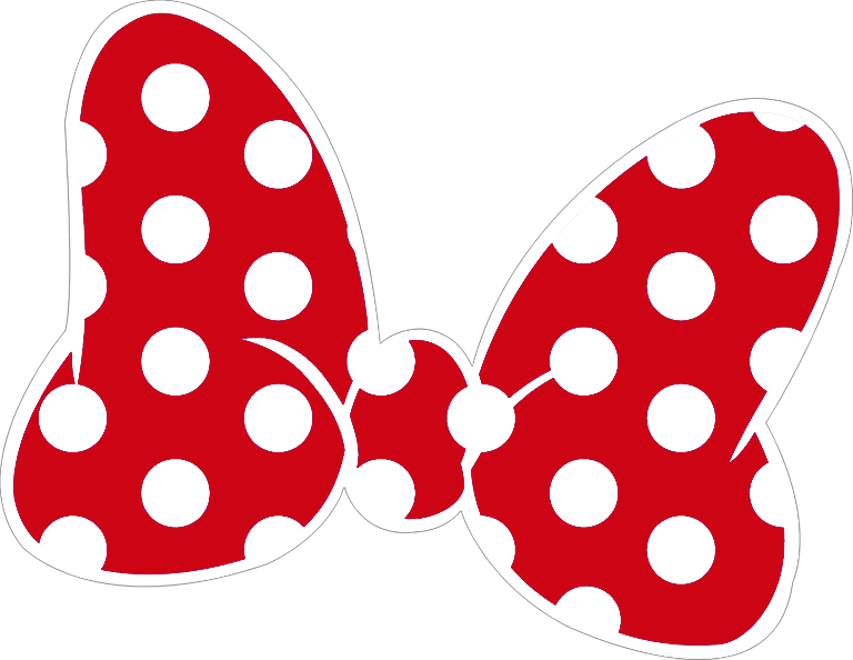 Red Polka Dotted Bow Illustration PNG