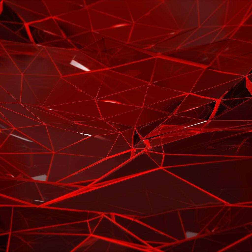 Red Polygon Art On Galaxy Table Wallpaper