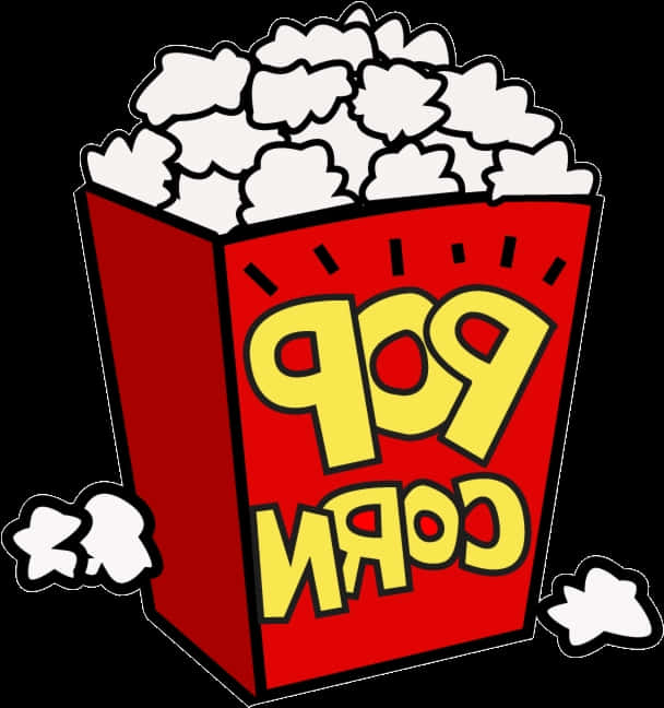 Red Popcorn Box Clipart PNG