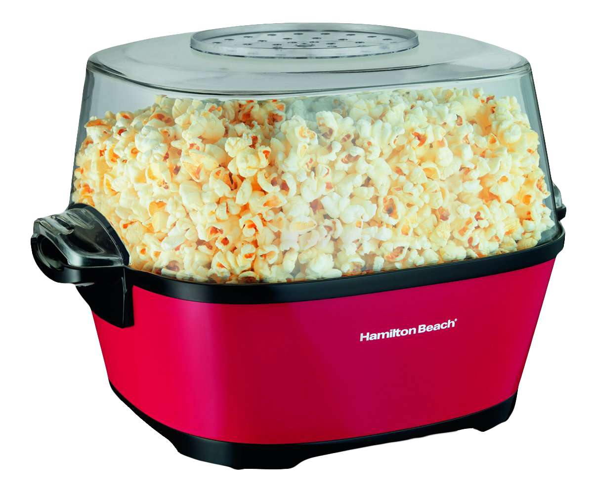 Red Popcorn Maker Fullof Popcorn PNG