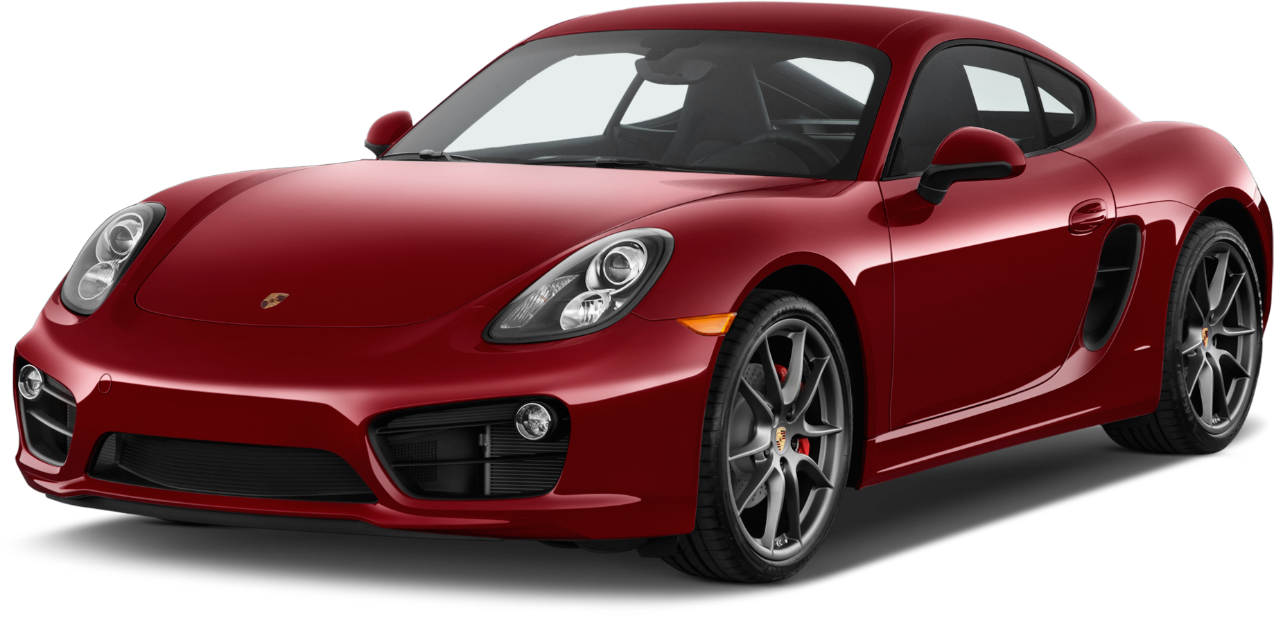 Red Porsche Cayman Side View PNG