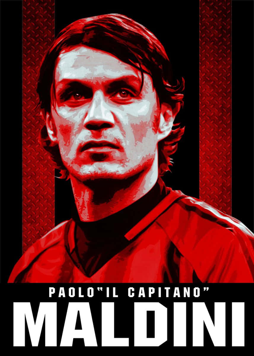 Red Portrait Paolo Maldini Picture