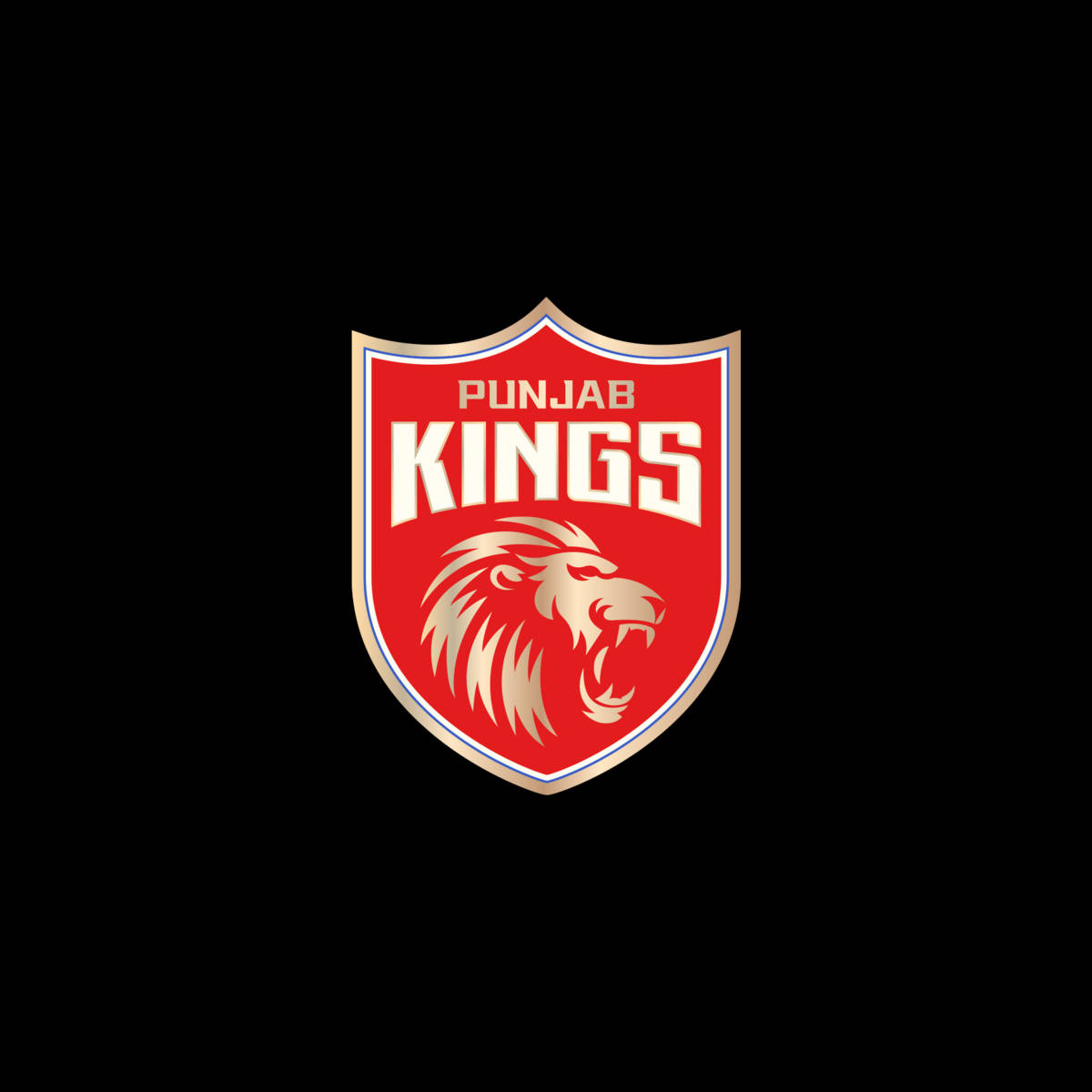 Red Punjab Kings Shield Logo Wallpaper