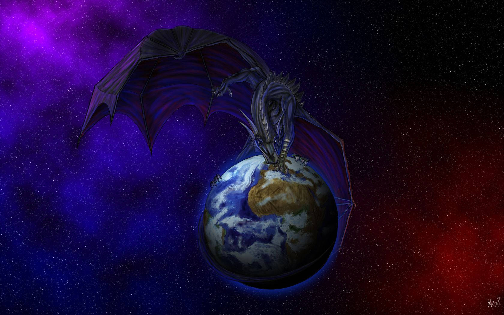 Red Purple Earth Dragon