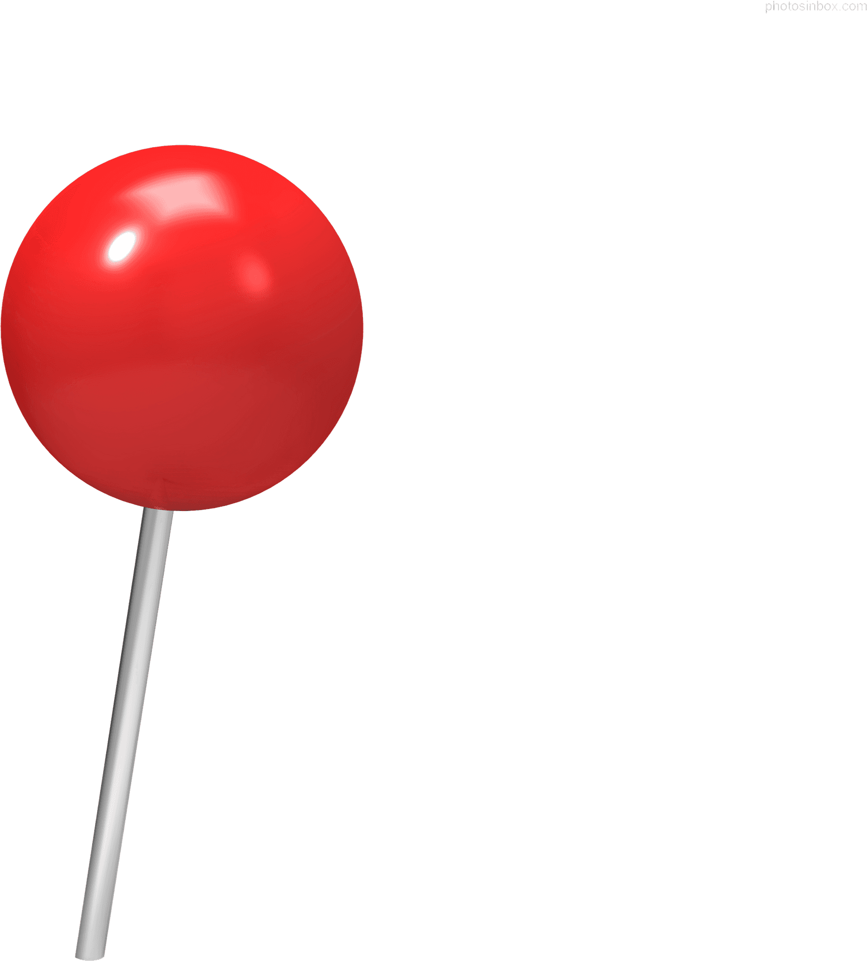 Red Push Pin Single Item PNG