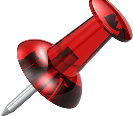Red Push Pin3 D Render PNG
