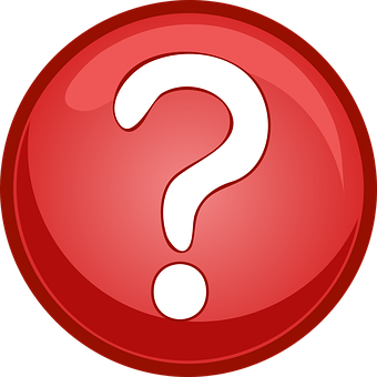 Red Question Mark Button PNG