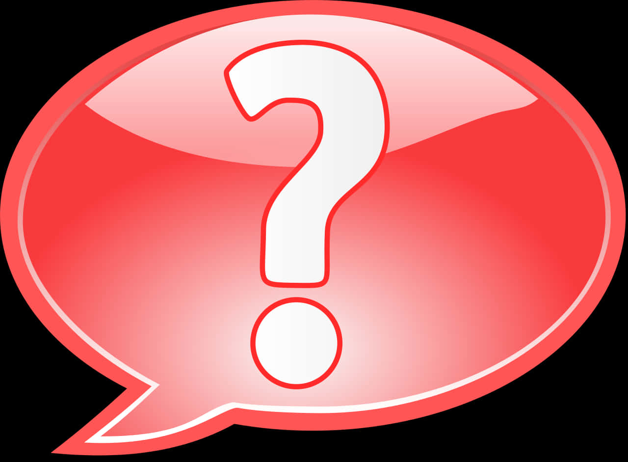 Red Question Mark Speech Bubble PNG