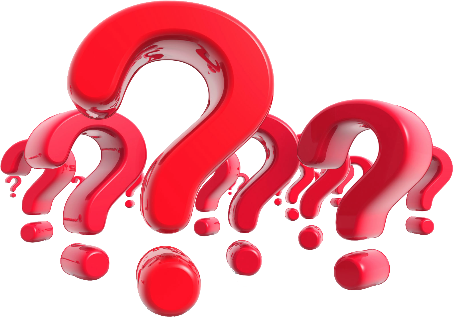 Red Question Marks Melting PNG