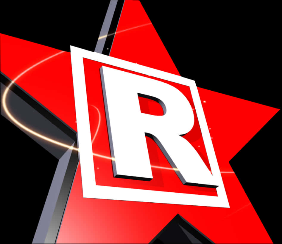 Red R Symbolon Star Background PNG