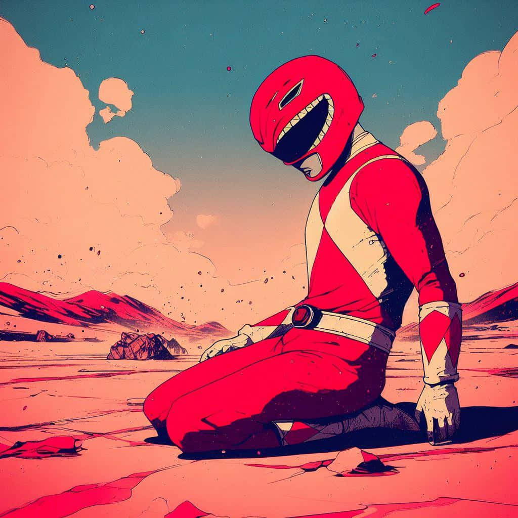 Red Ranger Desert Meditation Wallpaper