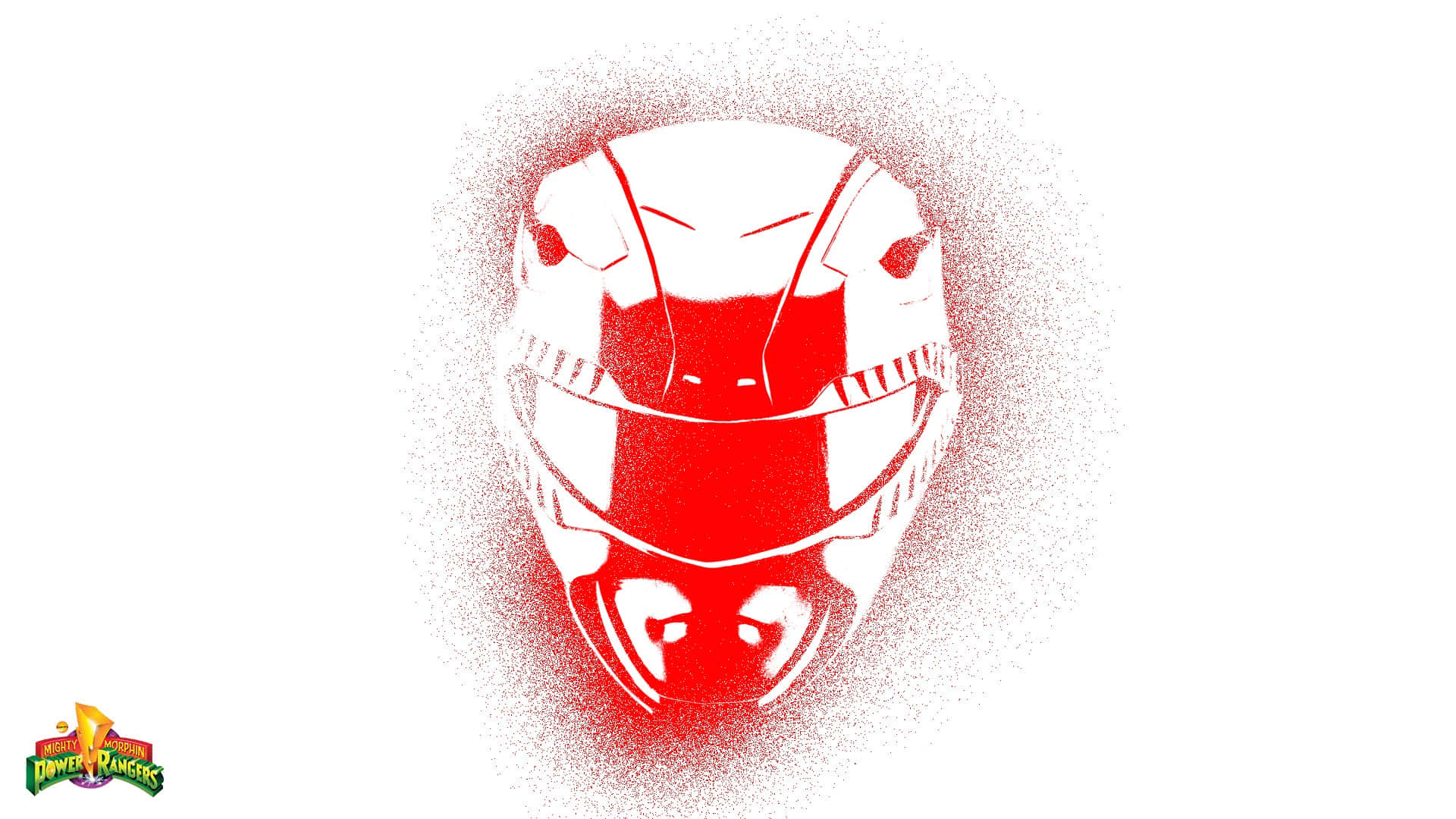 Red Ranger Helmet Artistic Representation Wallpaper