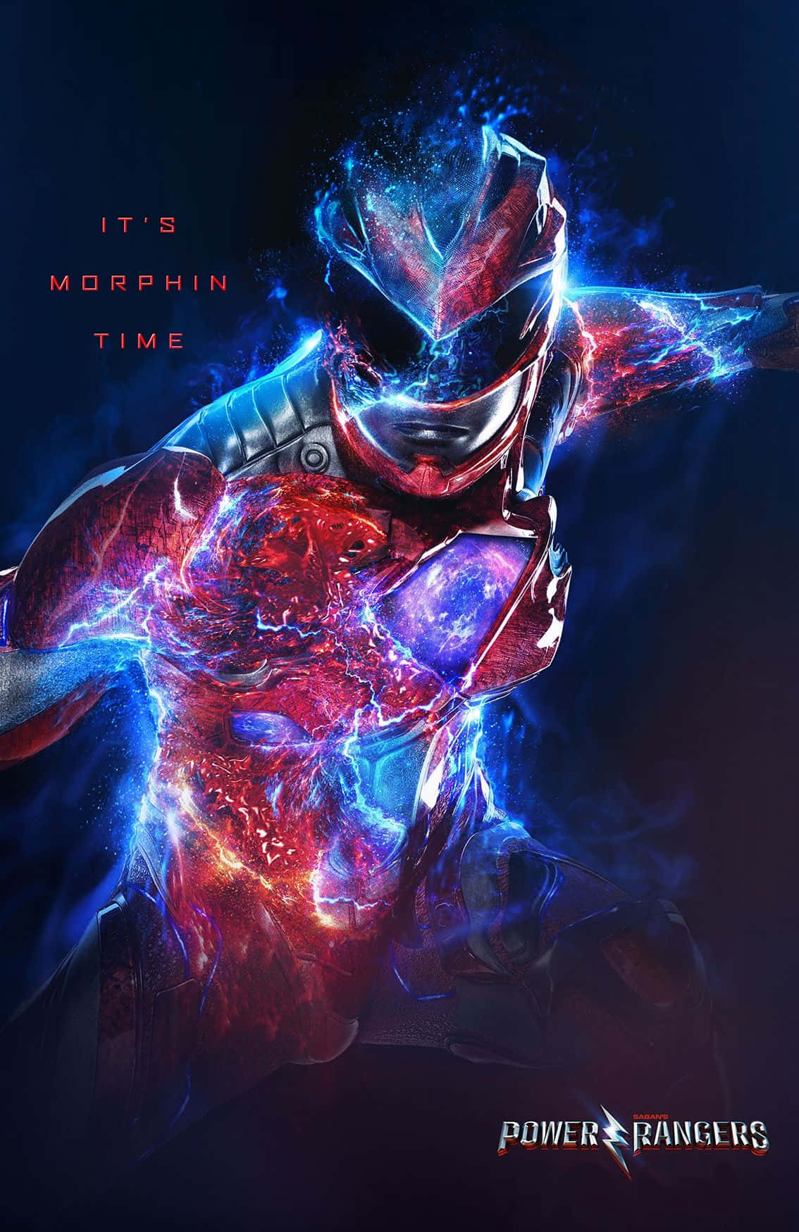 Red Ranger Morphin Time Poster Wallpaper