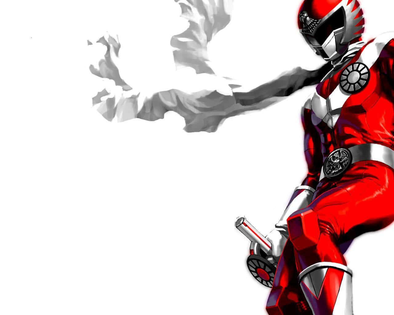 Red Ranger Power Pose Wallpaper