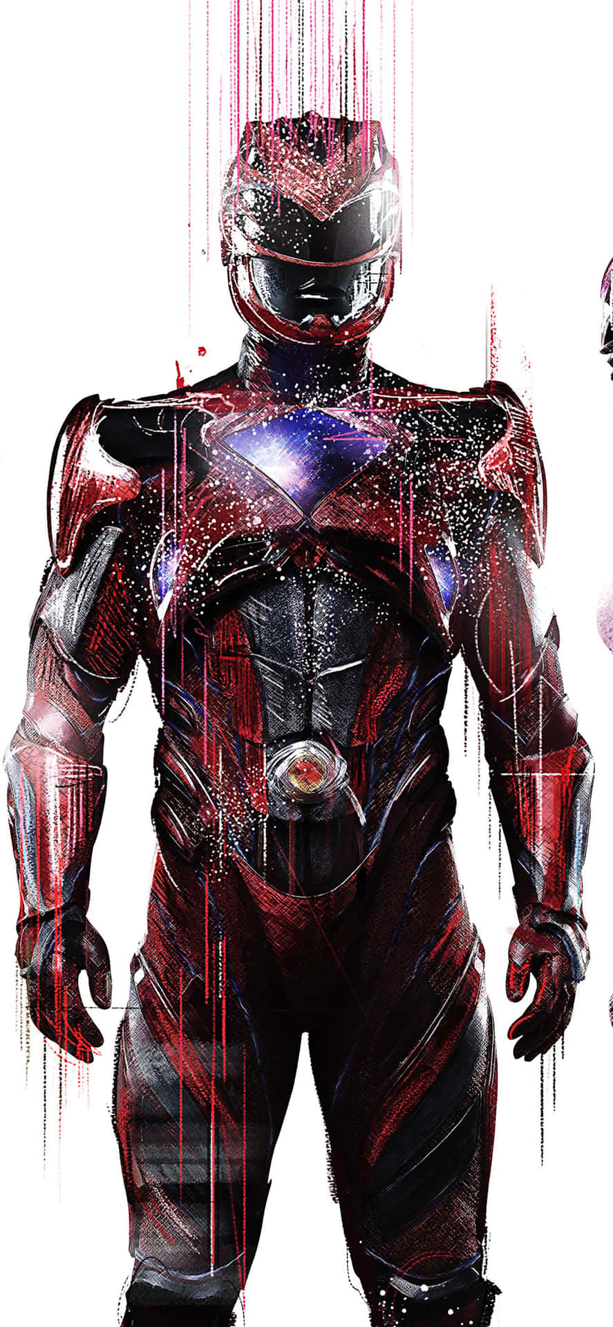 Red Ranger Power Suit Artwork Wallpaper