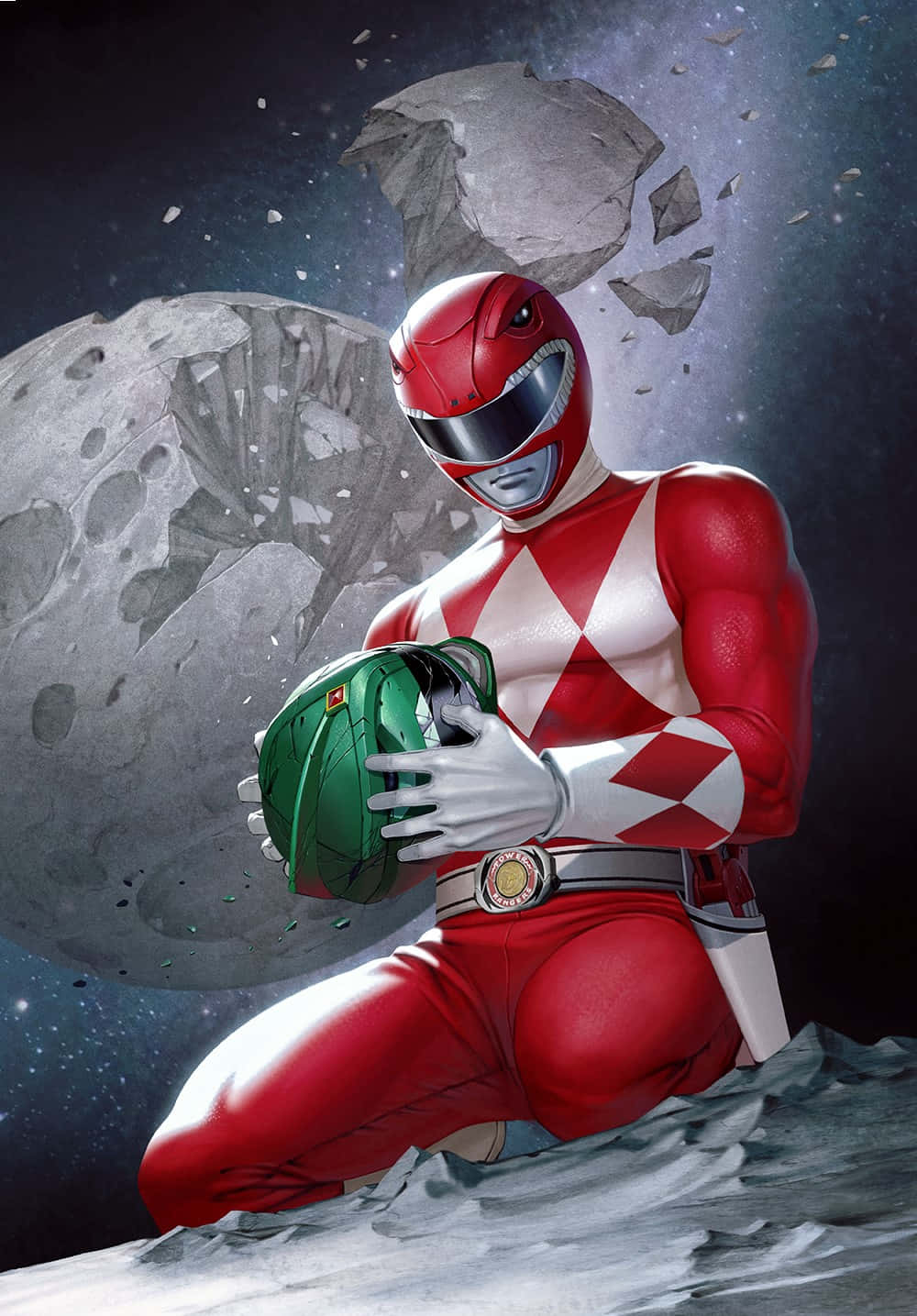 Red Ranger Space Pose Wallpaper