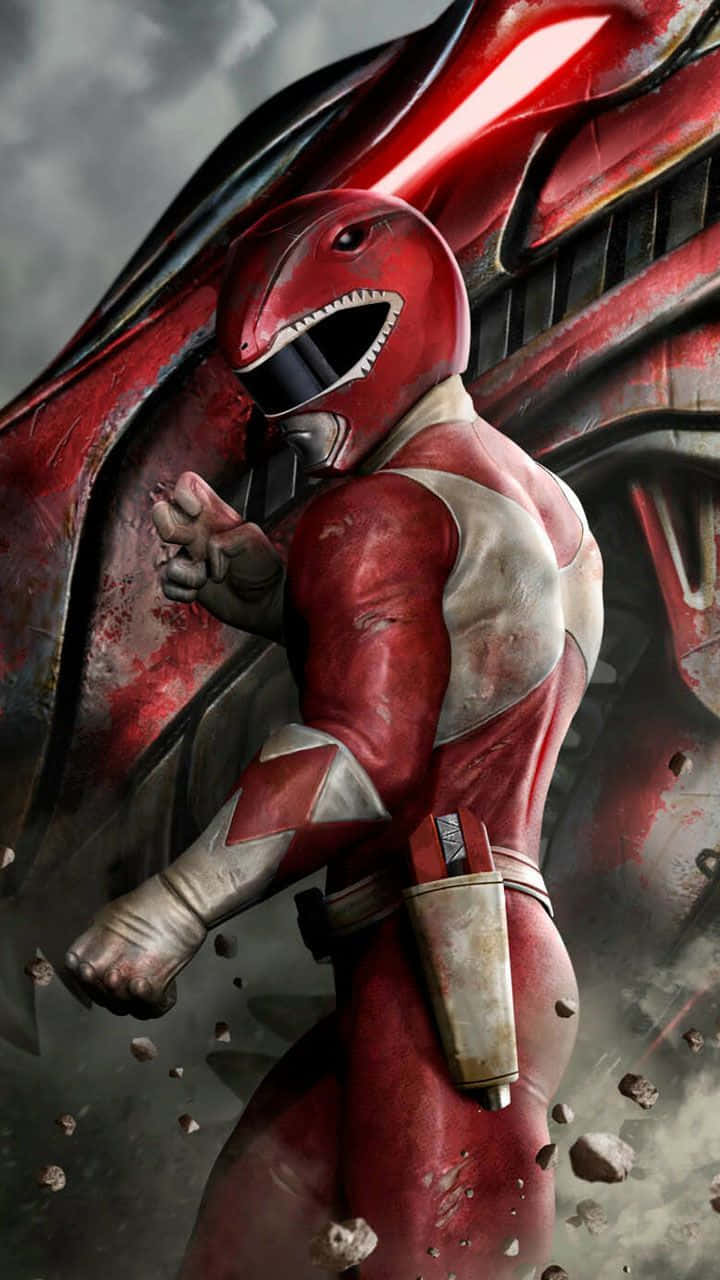 Red Rangerin Action Wallpaper