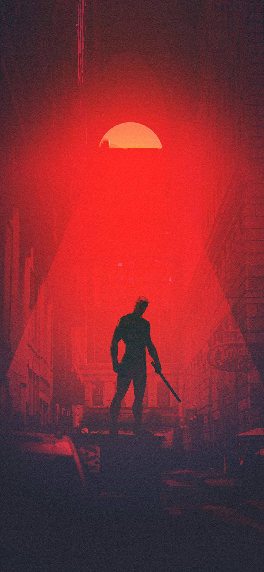 Red Ray Daredevil Abstract
