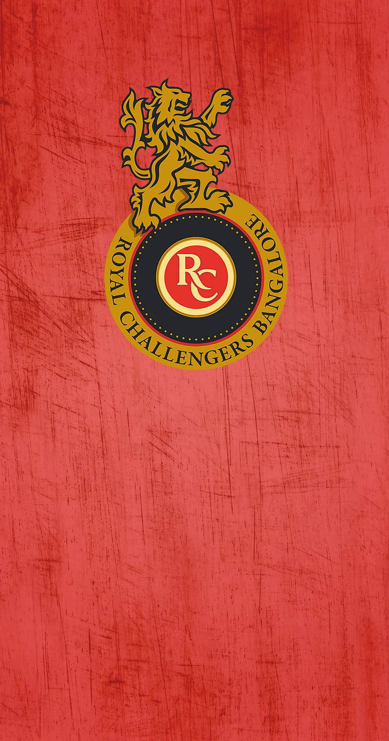 Download Red Rcb Team Logo Scratched Wallpaper 